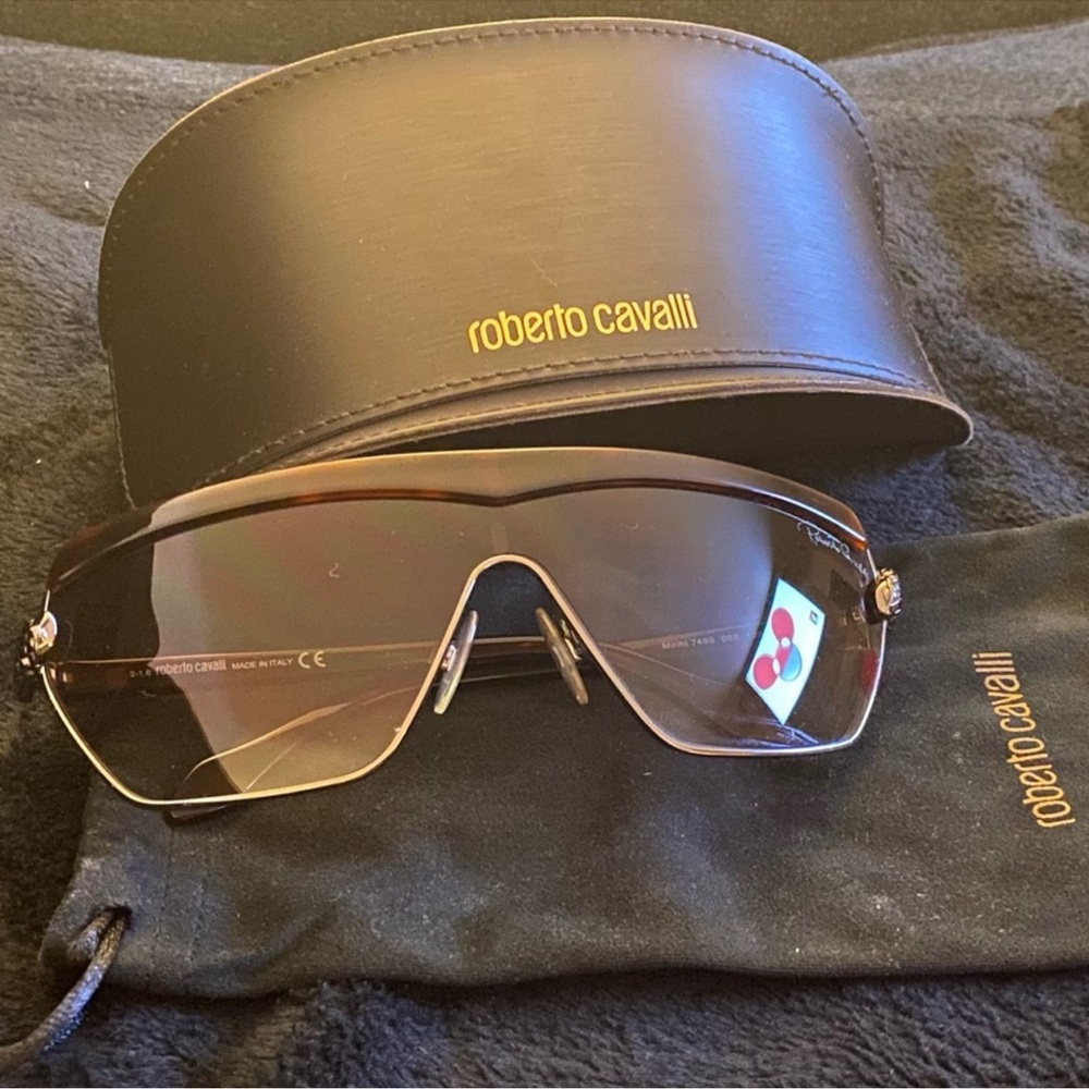Roberto Cavalli Mirihi snake sunglasses w/ dust pouch & case | Made in Italy